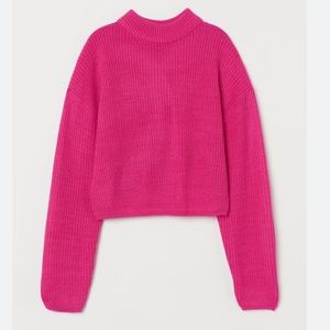 Pink mock neck sweater